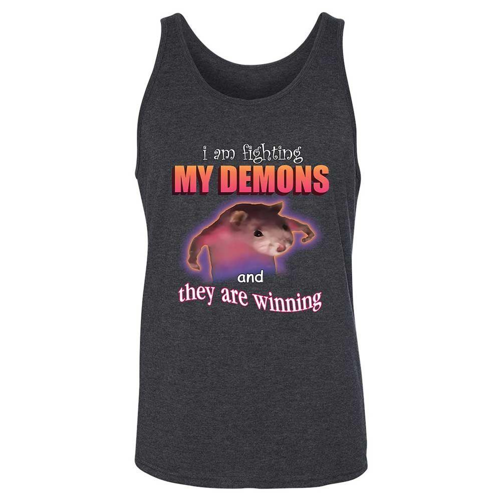 I'm fighting my demons - Dark Grey Heather - 10