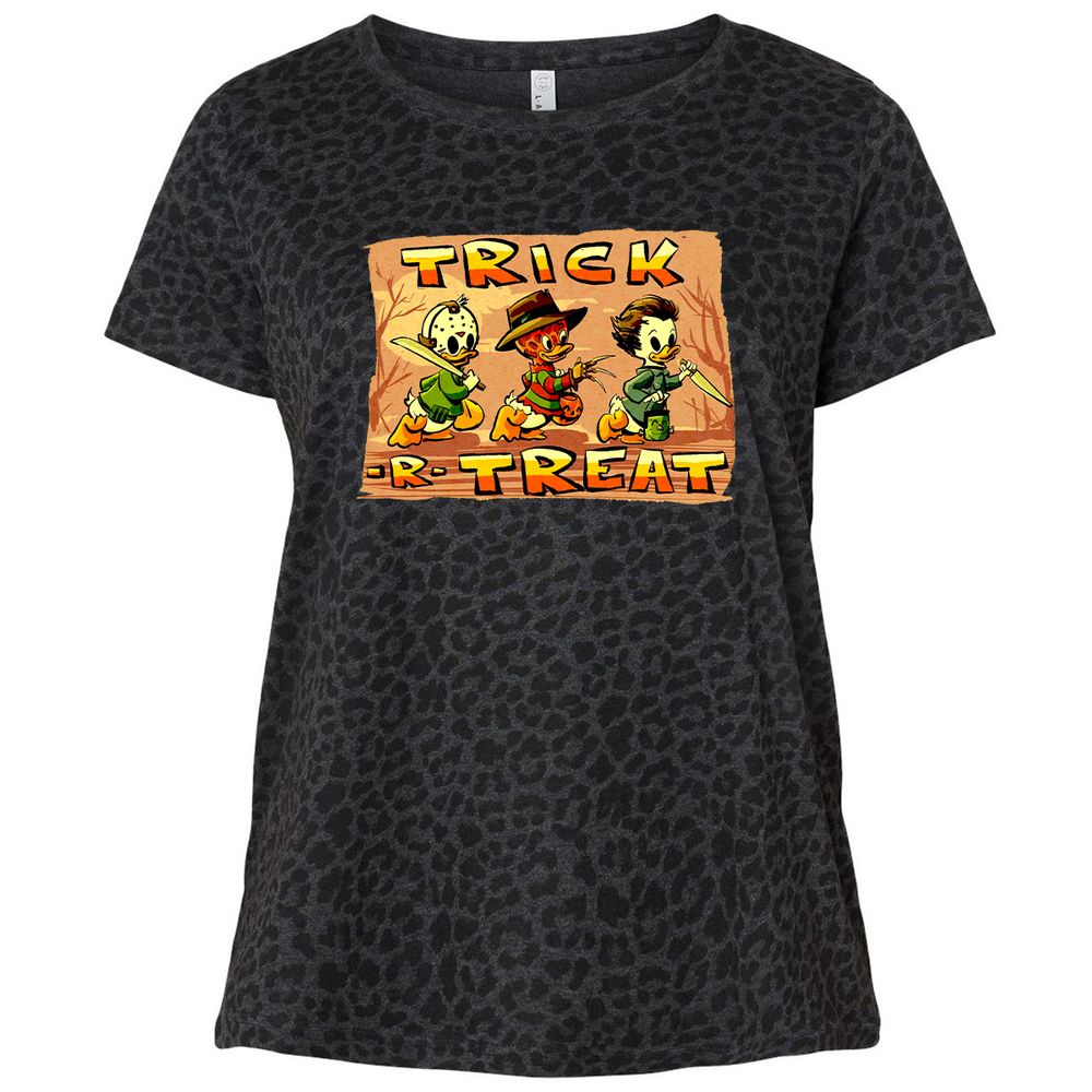 Ladies Curvy Jersey - 8UBENDLQ - Black Leopard - 11