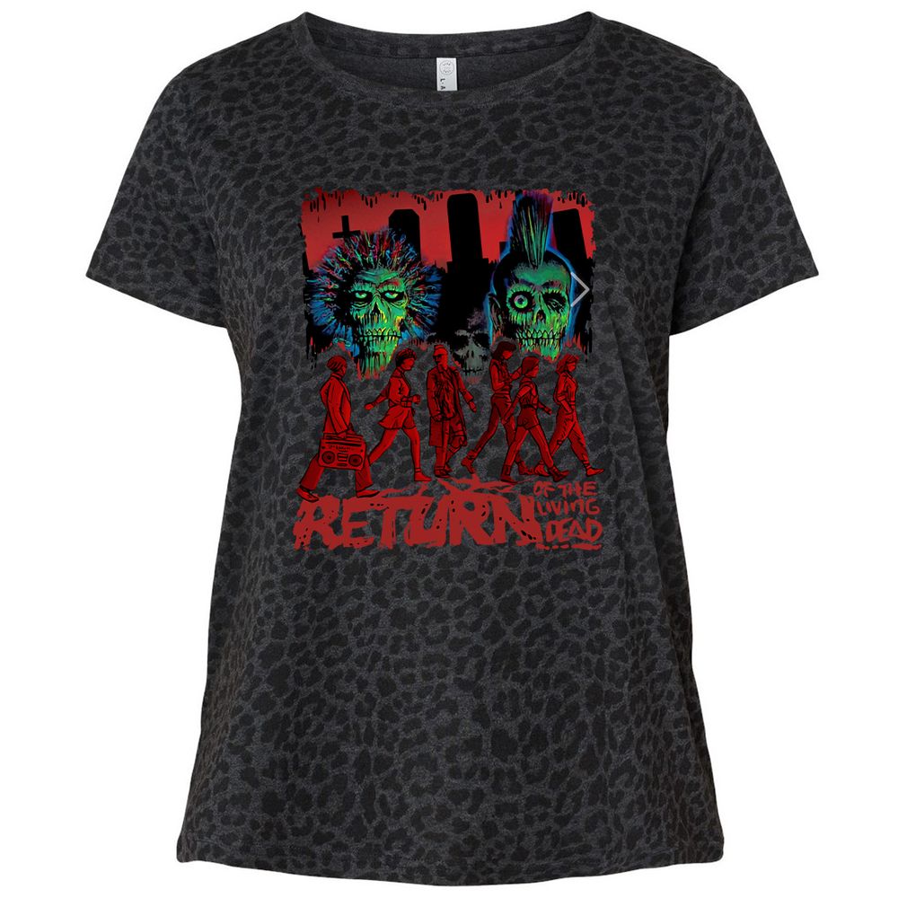 Ladies Curvy Jersey - XCPBQXN3 - Black Leopard - 11