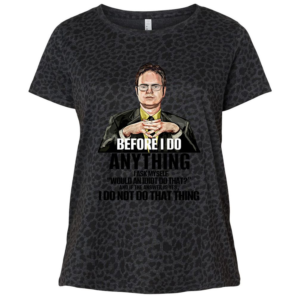 Ladies Curvy Jersey - LV6WFBSM - Black Leopard - 11