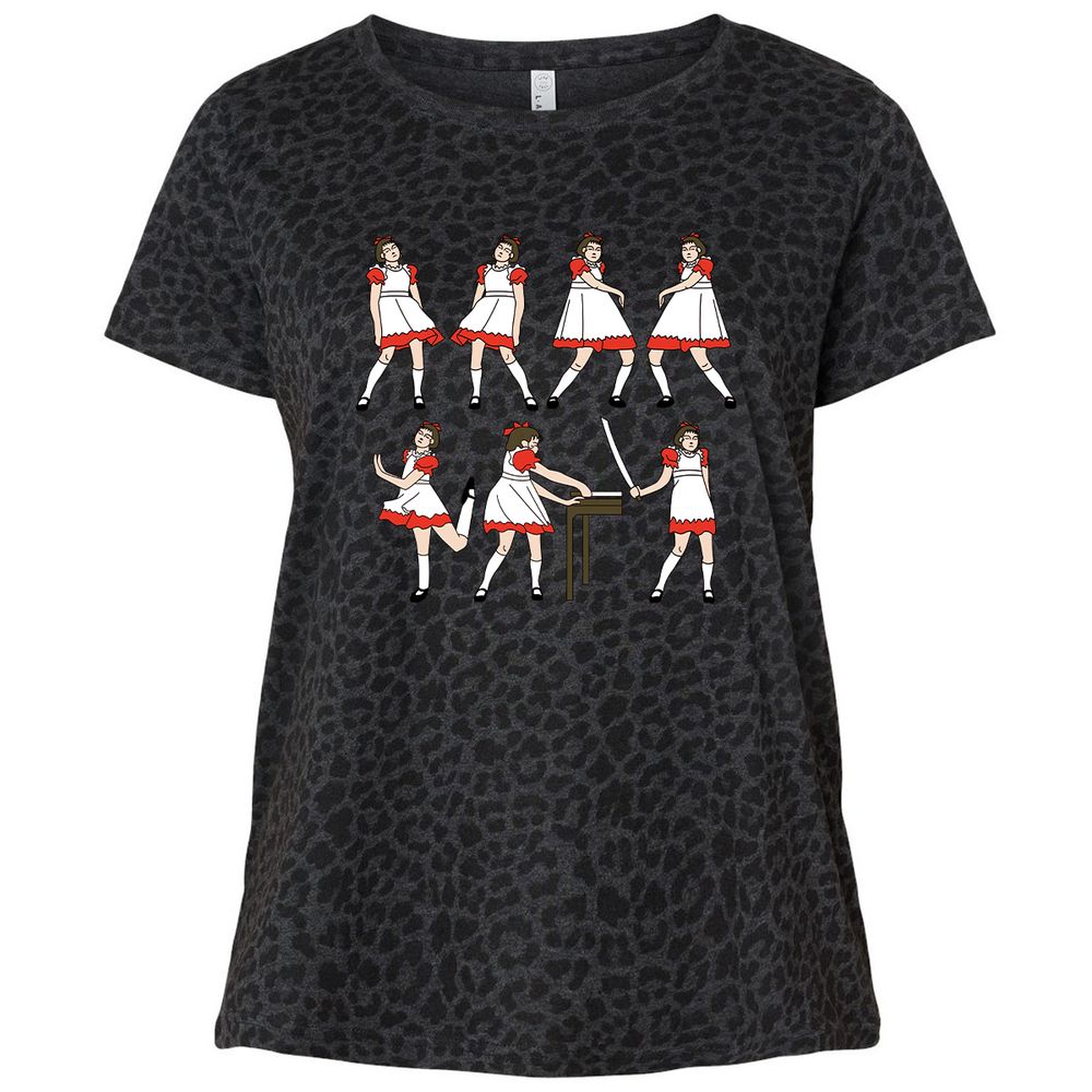 Ladies Curvy Jersey - PTXJHFHP - Black Leopard - 11