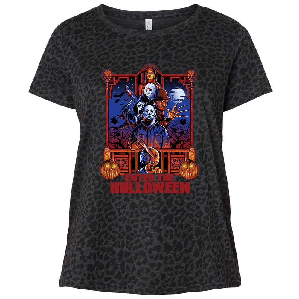 Ladies Curvy Jersey - Y7M2RS7N - Black Leopard - 11