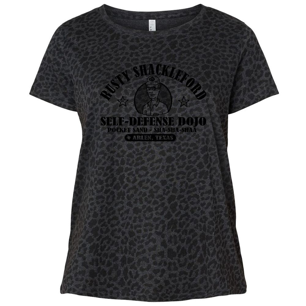 Ladies Curvy Jersey - SR5KKRDQ - Black Leopard - 11