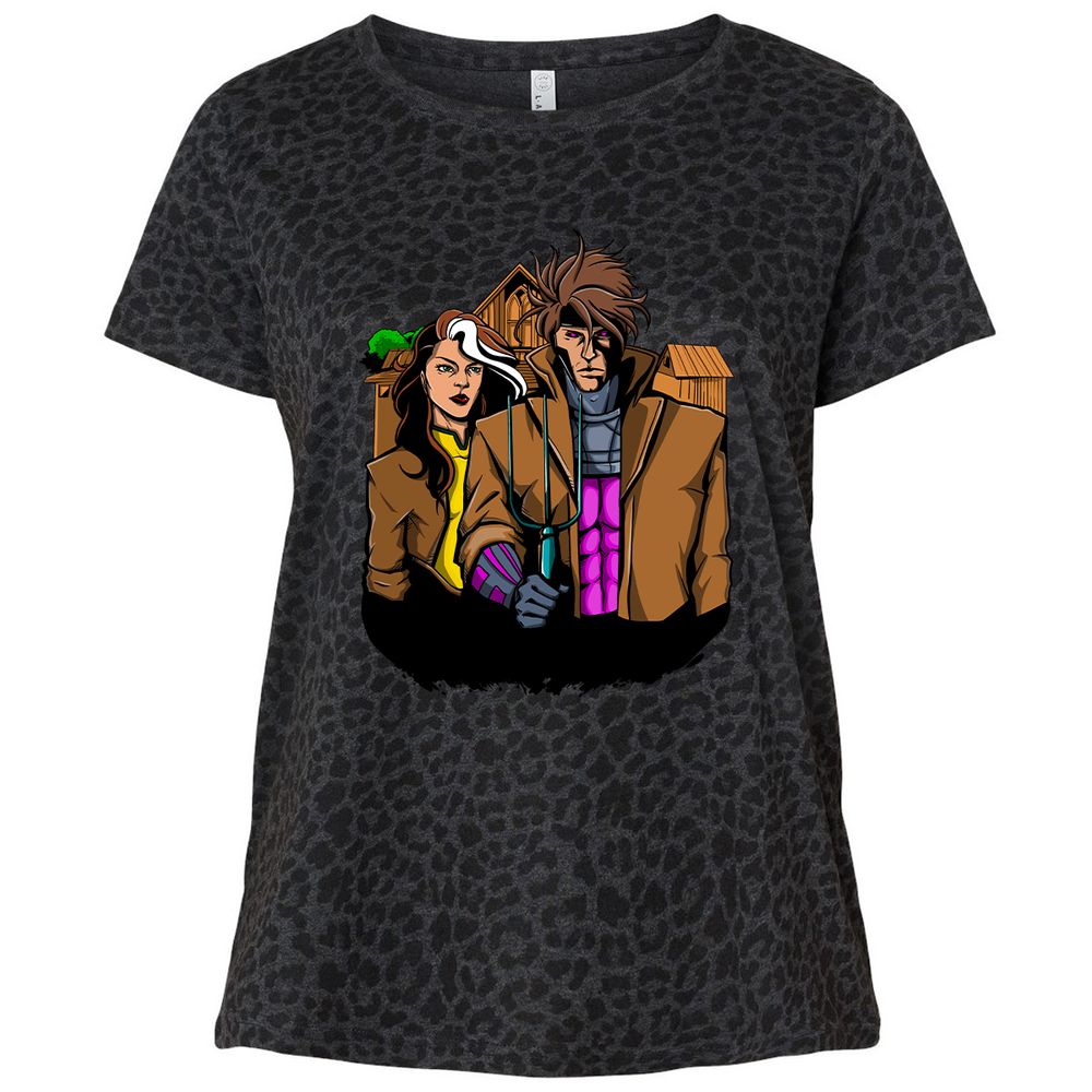 Ladies Curvy Jersey - 8GMZQDUJ - Black Leopard - 11