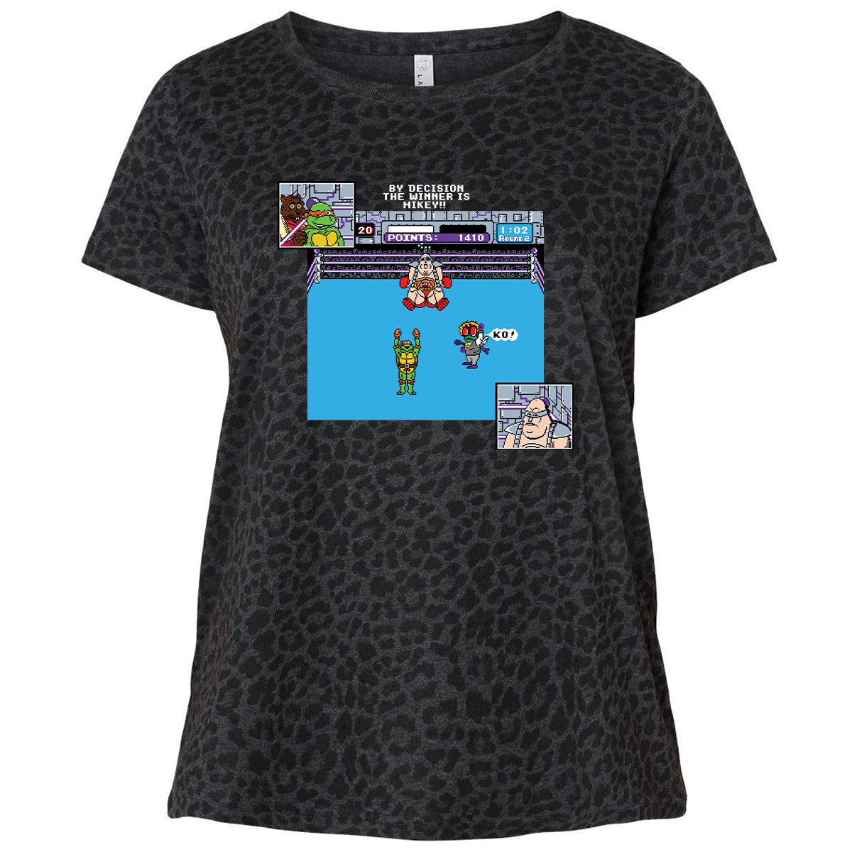 Ladies Curvy Jersey - 2AN57TXG - Black Leopard - 11