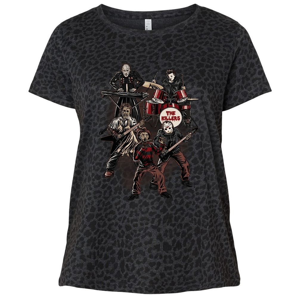 Ladies Curvy Jersey - UQG4PM1Y - Black Leopard - 11