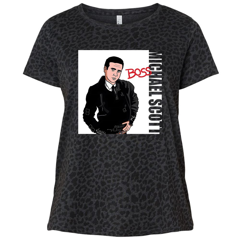 Ladies Curvy Jersey - QMVW9XWW - Black Leopard - 11