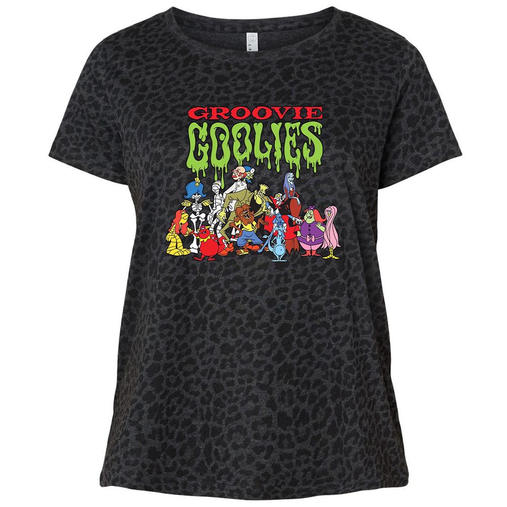 Ladies Curvy Jersey - 55WBA7TG - Black Leopard - 11