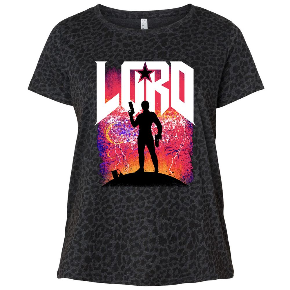 Ladies Curvy Jersey - S2KSWSL7 - Black Leopard - 11