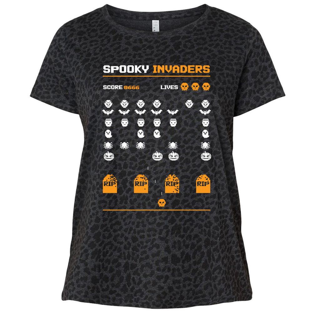 Ladies Curvy Jersey - LQJCWNRS - Black Leopard - 11