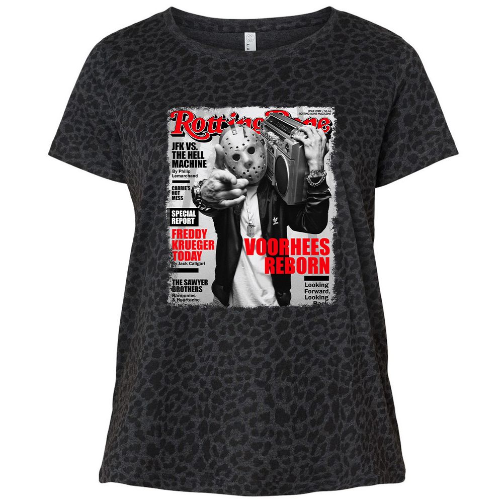 Ladies Curvy Jersey - 8CQUGNLQ - Black Leopard - 11