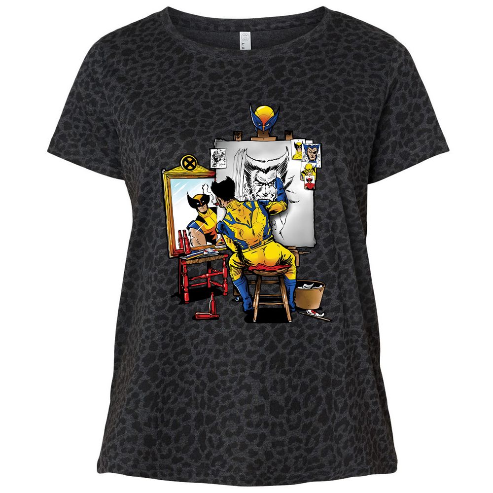 Ladies Curvy Jersey - 63AM6ASN - Black Leopard - 11