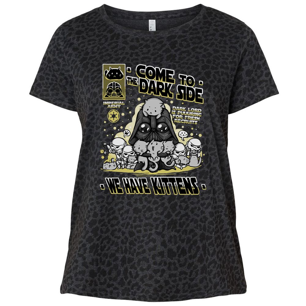 Ladies Curvy Jersey - YGNXT6V3 - Black Leopard - 11