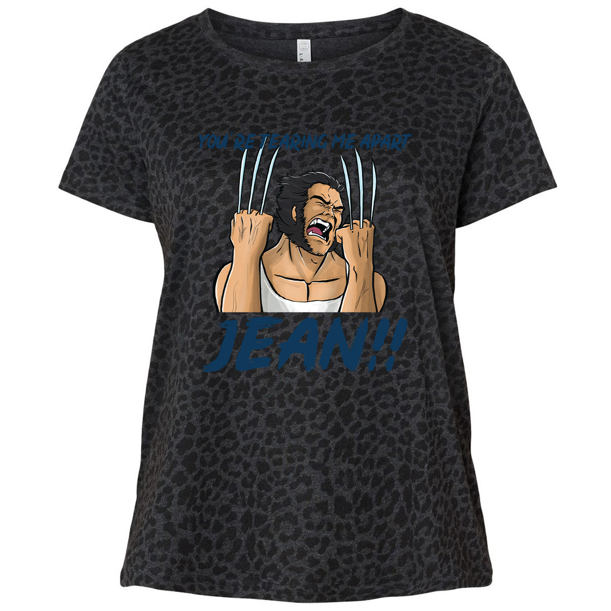 Ladies Curvy Jersey - YBV5D8DJ - Black Leopard - 11