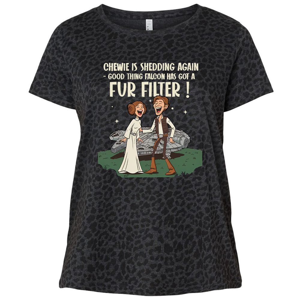 Ladies Curvy Jersey - 1T8WVFUR - Black Leopard - 11