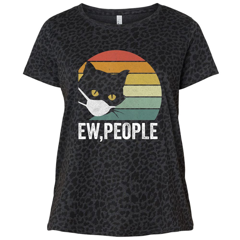 Ladies Curvy Jersey - HDGE5XSC - Black Leopard - 11