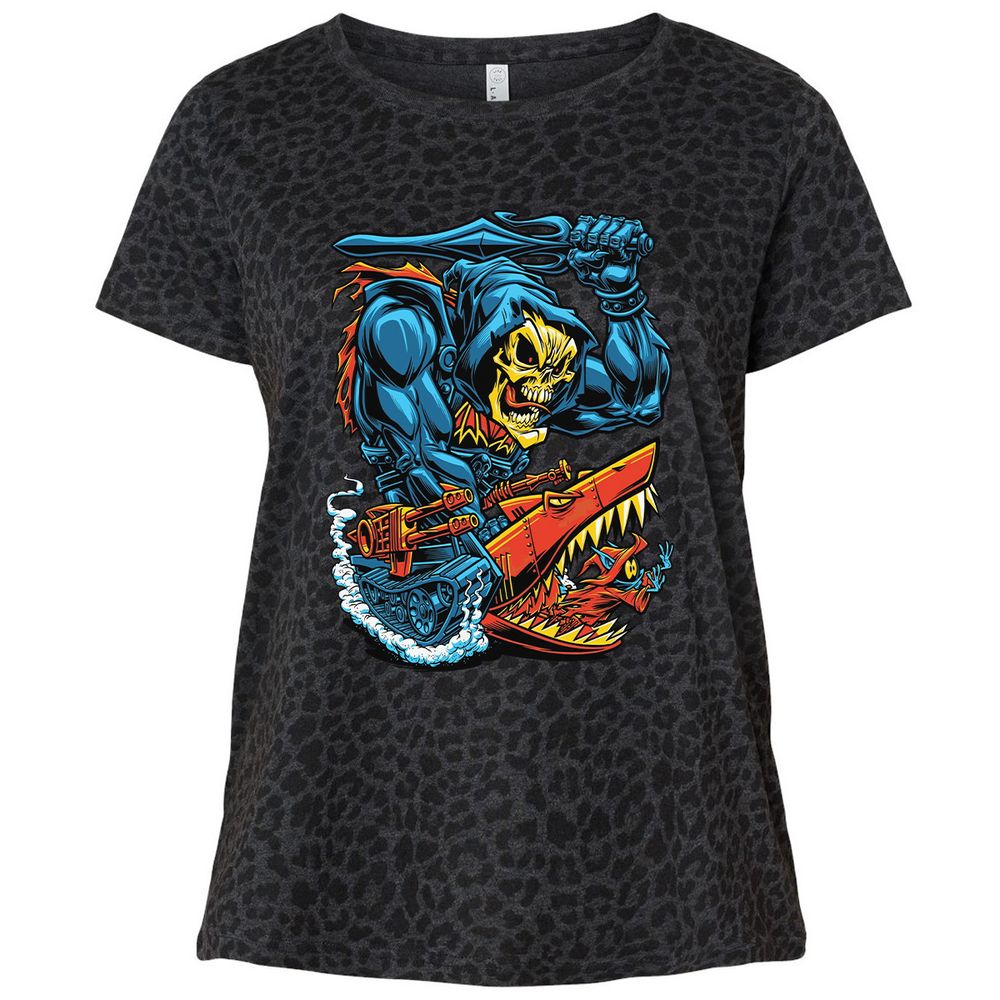 Ladies Curvy Jersey - JSG87ZG3 - Black Leopard - 11