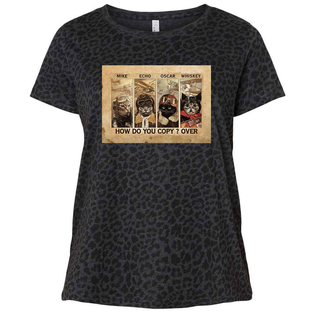 Ladies Curvy Jersey - BQQAEB7J - Black Leopard - 11