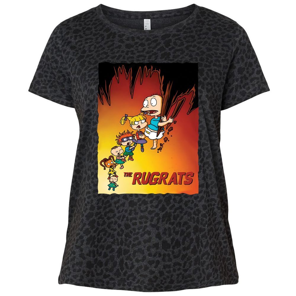 Ladies Curvy Jersey - UT3DASF1 - Black Leopard - 11