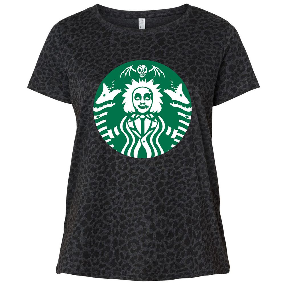 Ladies Curvy Jersey - UD6DYZZE - Black Leopard - 11