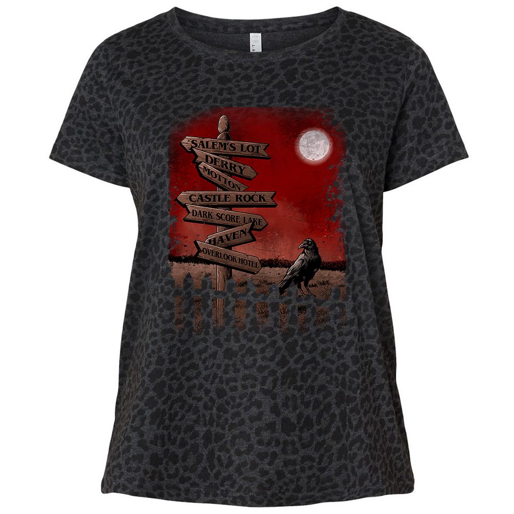 Ladies Curvy Jersey - N39MYGDF - Black Leopard - 11