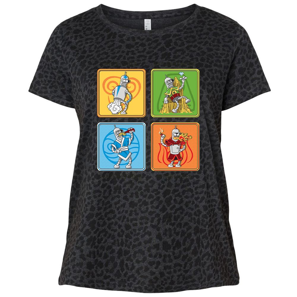 Ladies Curvy Jersey - 5GJ39S7S - Black Leopard - 11