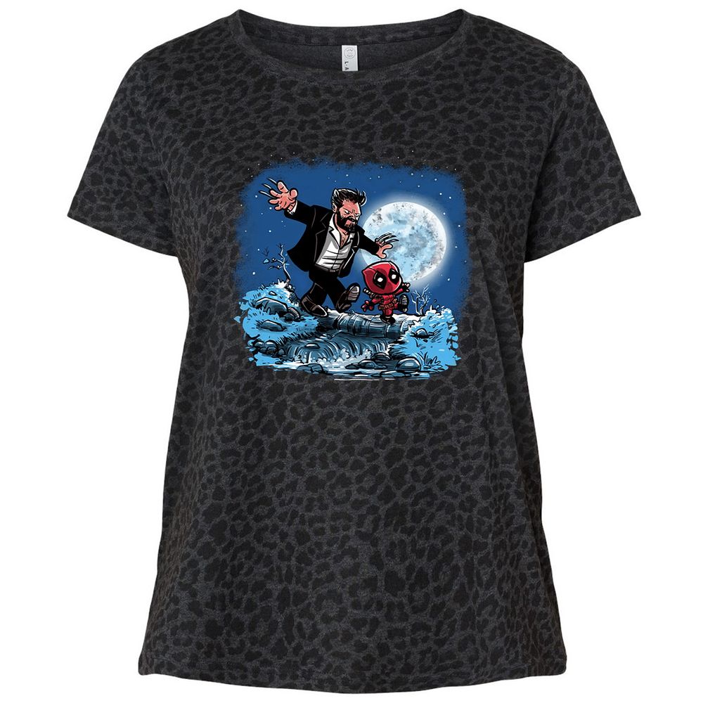 Ladies Curvy Jersey - 79XVN2CF - Black Leopard - 11