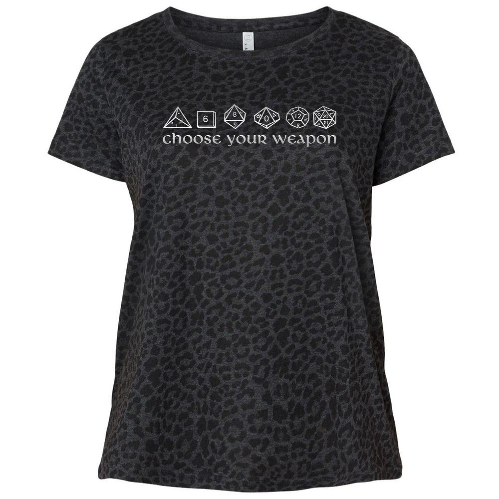 Ladies Curvy Jersey - 8TF5LHQU - Black Leopard - 11