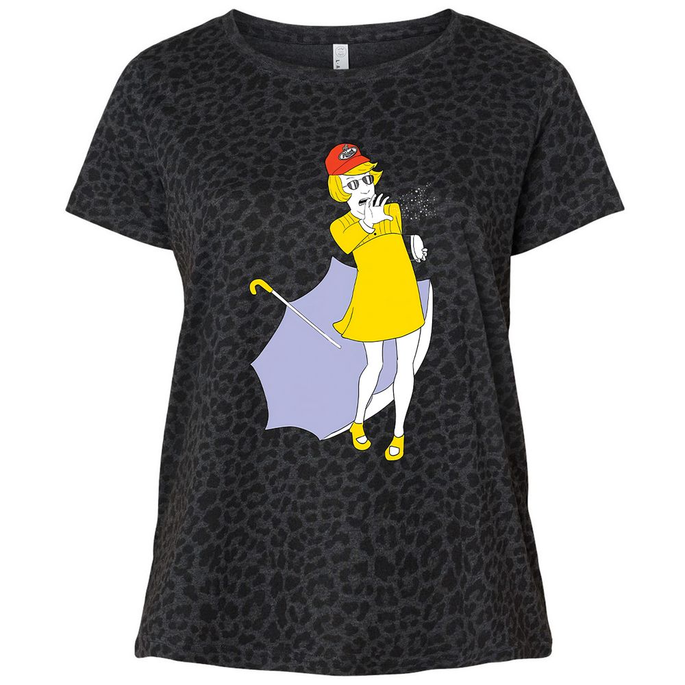 Ladies Curvy Jersey - EYHYGK1H - Black Leopard - 11