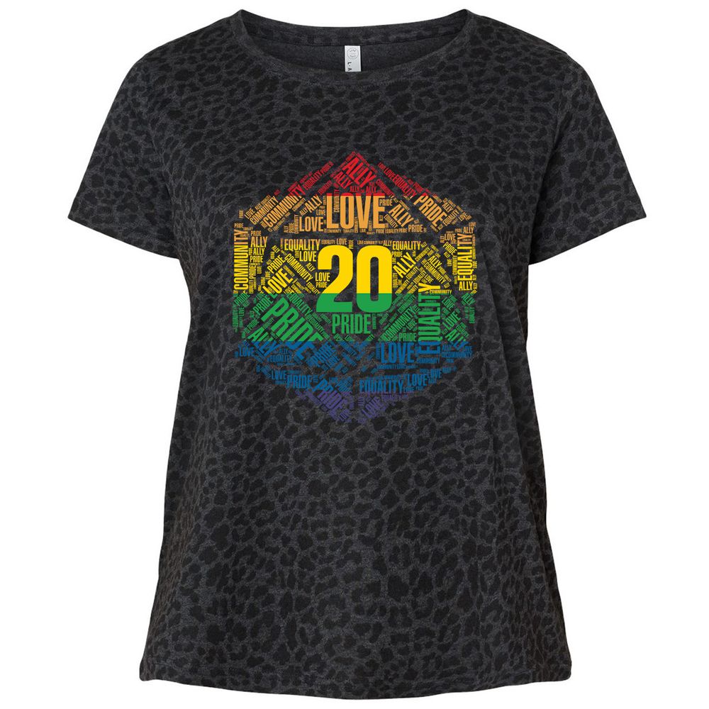 Ladies Curvy Jersey - BZZ7AR47 - Black Leopard - 11