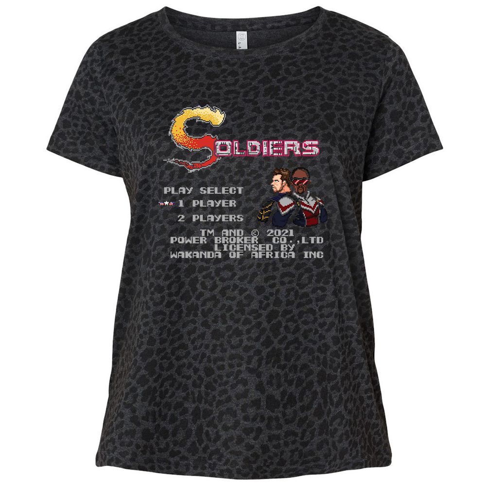 Ladies Curvy Jersey - B7DE3LQC - Black Leopard - 11
