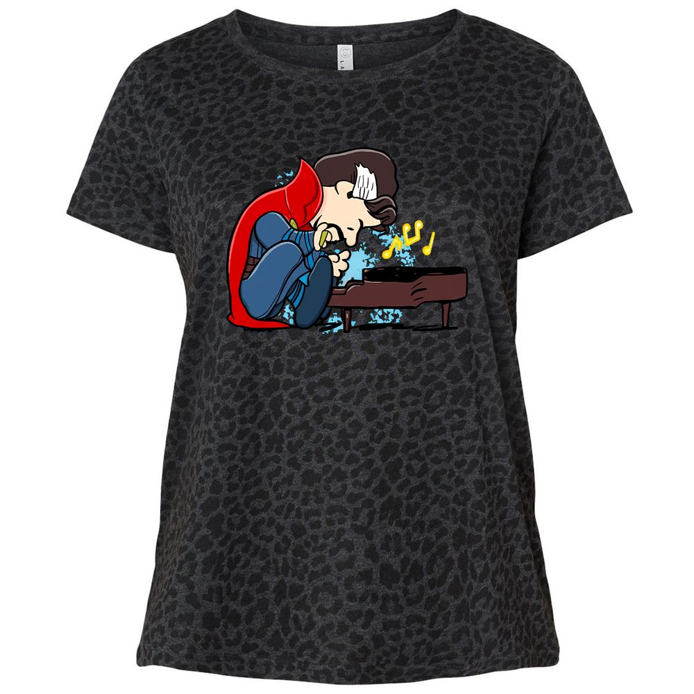 Ladies Curvy Jersey - 51Q7SAZK - Black Leopard - 11