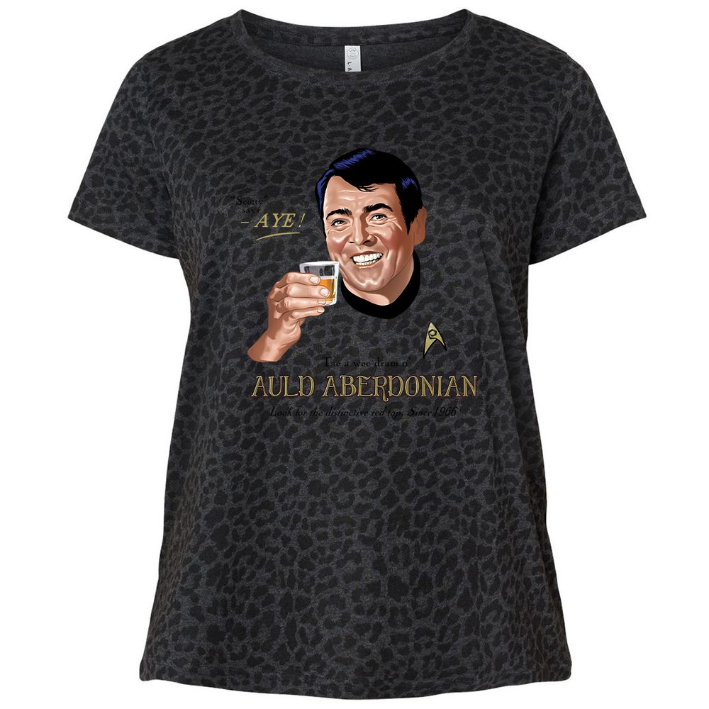 Ladies Curvy Jersey - 5VD5PKUR - Black Leopard - 11