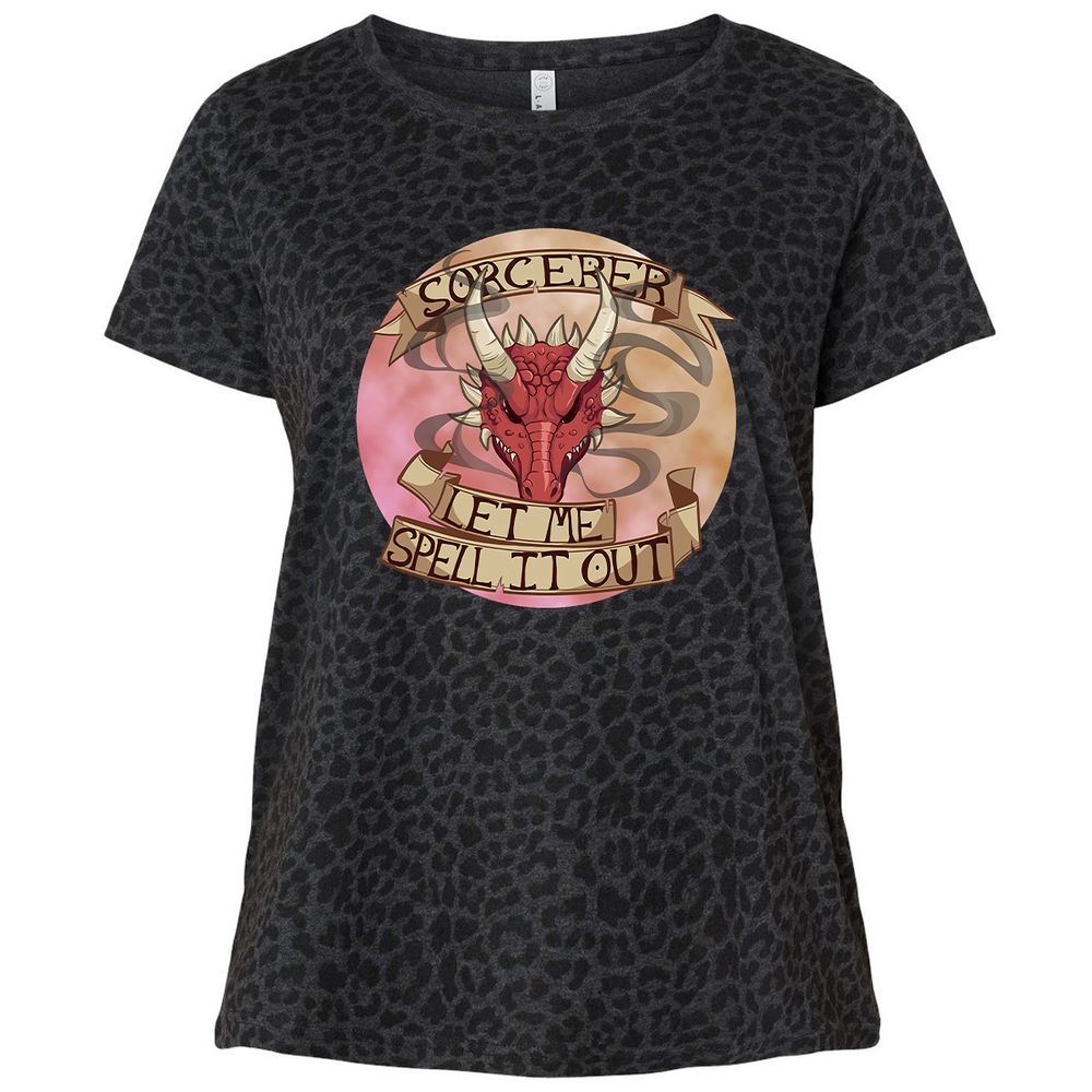 Ladies Curvy Jersey - 8SAB5MPJ - Black Leopard - 11