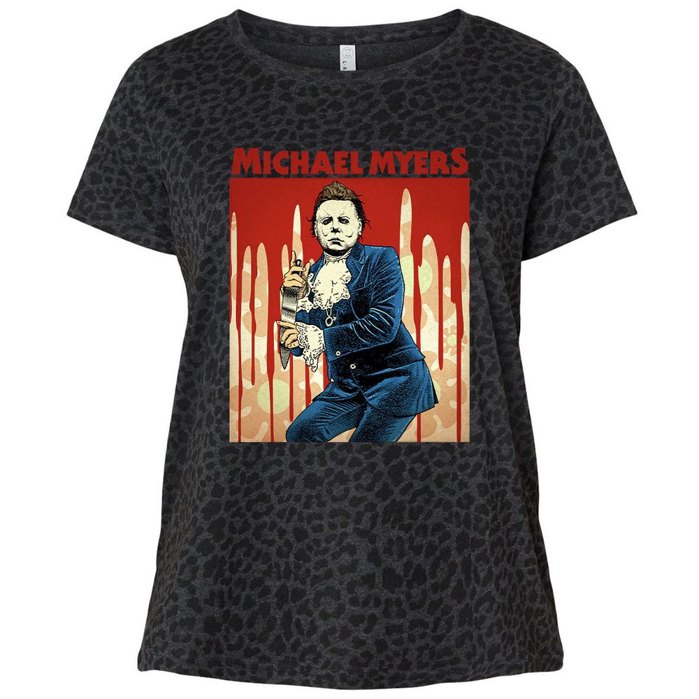 Ladies Curvy Jersey - YWAGSDKB - Black Leopard - 11