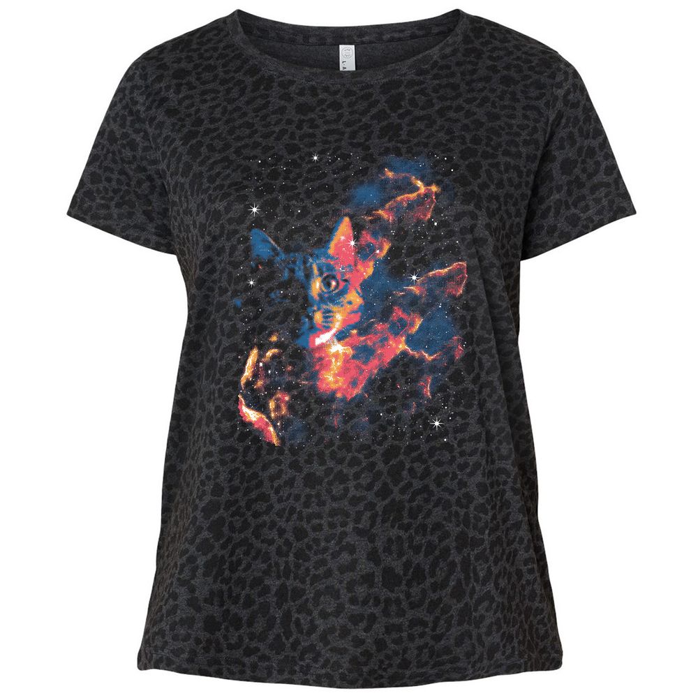 Ladies Curvy Jersey - 16KPDLHZ - Black Leopard - 11