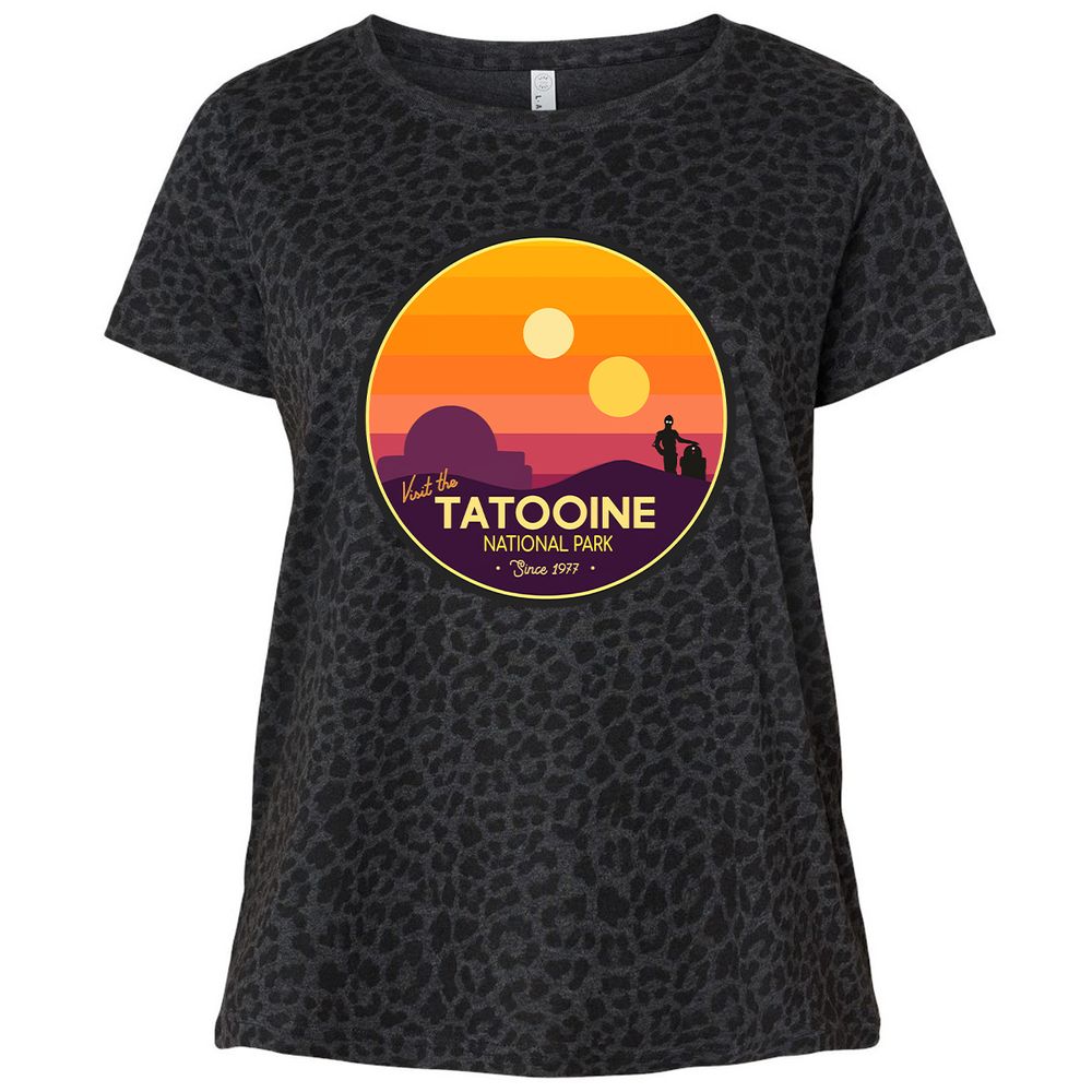 Ladies Curvy Jersey - CN7V1S5J - Black Leopard - 11