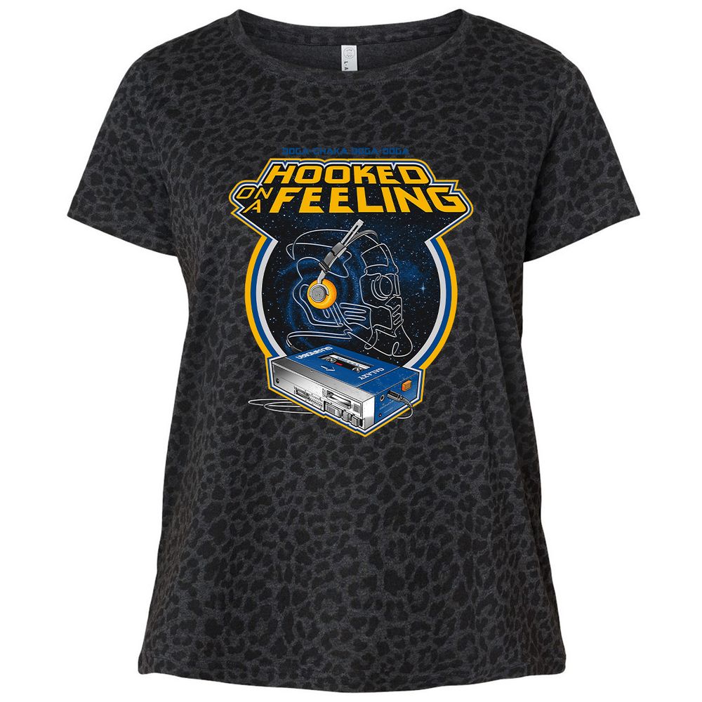 Ladies Curvy Jersey - BU5X6MQX - Black Leopard - 11