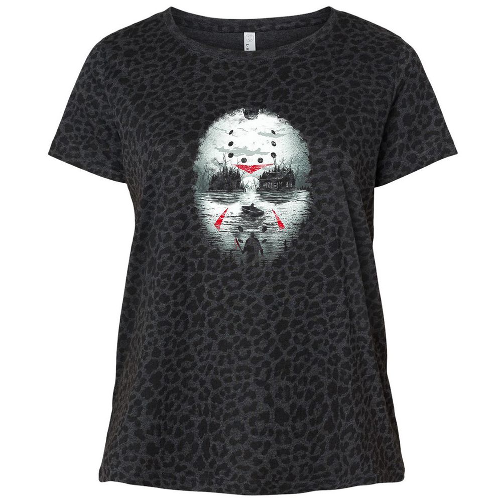 Ladies Curvy Jersey - 9NC7MP68 - Black Leopard - 11