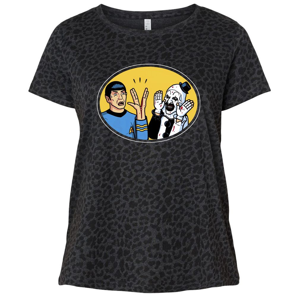 Ladies Curvy Jersey - A23L4TV9 - Black Leopard - 11