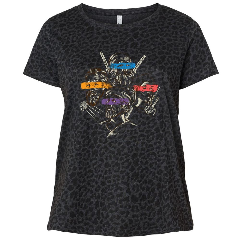 Ladies Curvy Jersey - T47LF3LK - Black Leopard - 11
