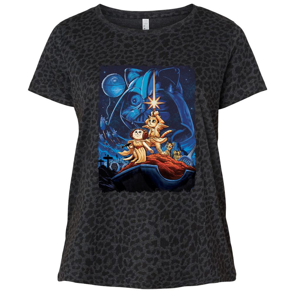 Ladies Curvy Jersey - W7HFD4V6 - Black Leopard - 11