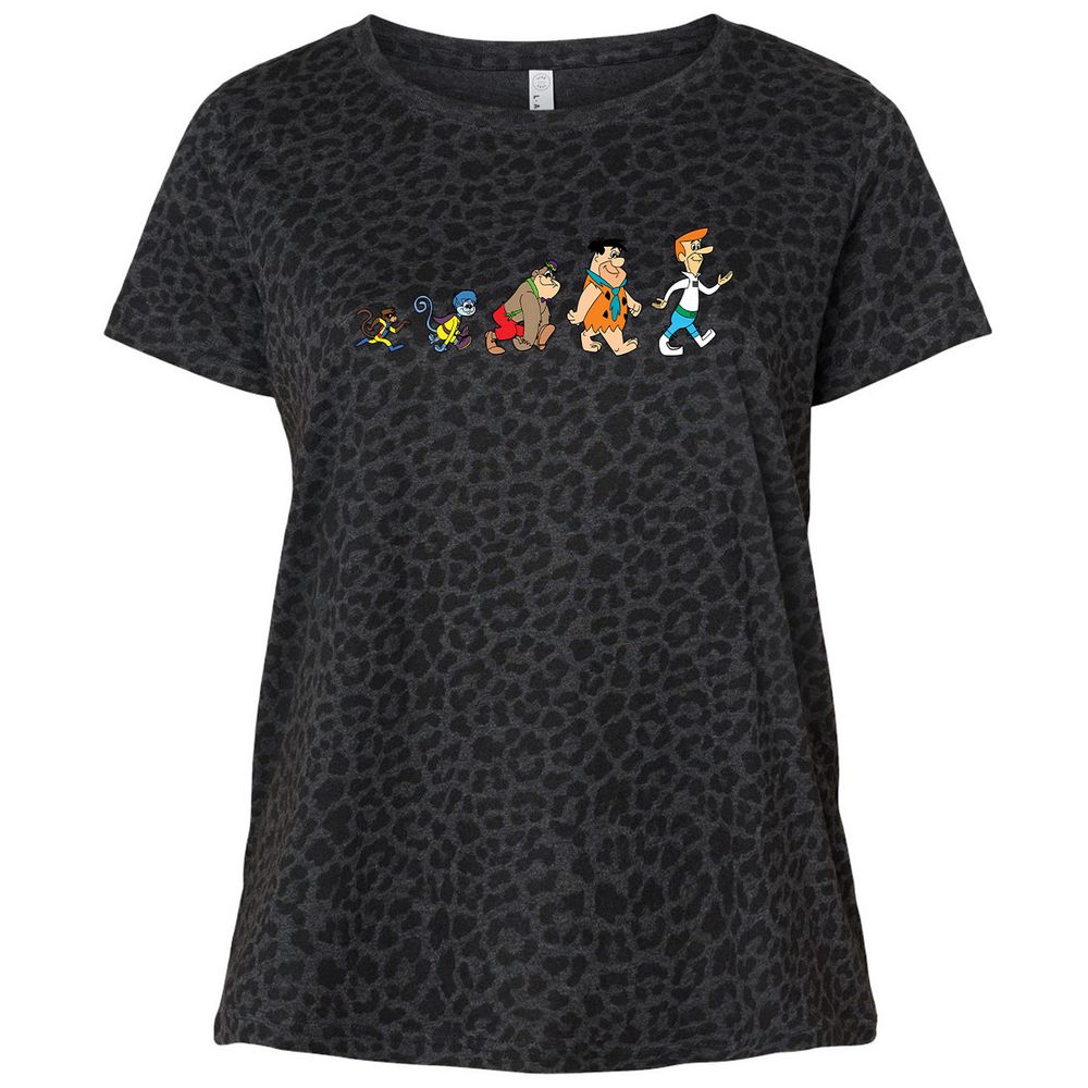 Ladies Curvy Jersey - U2QBYEJ9 - Black Leopard - 11