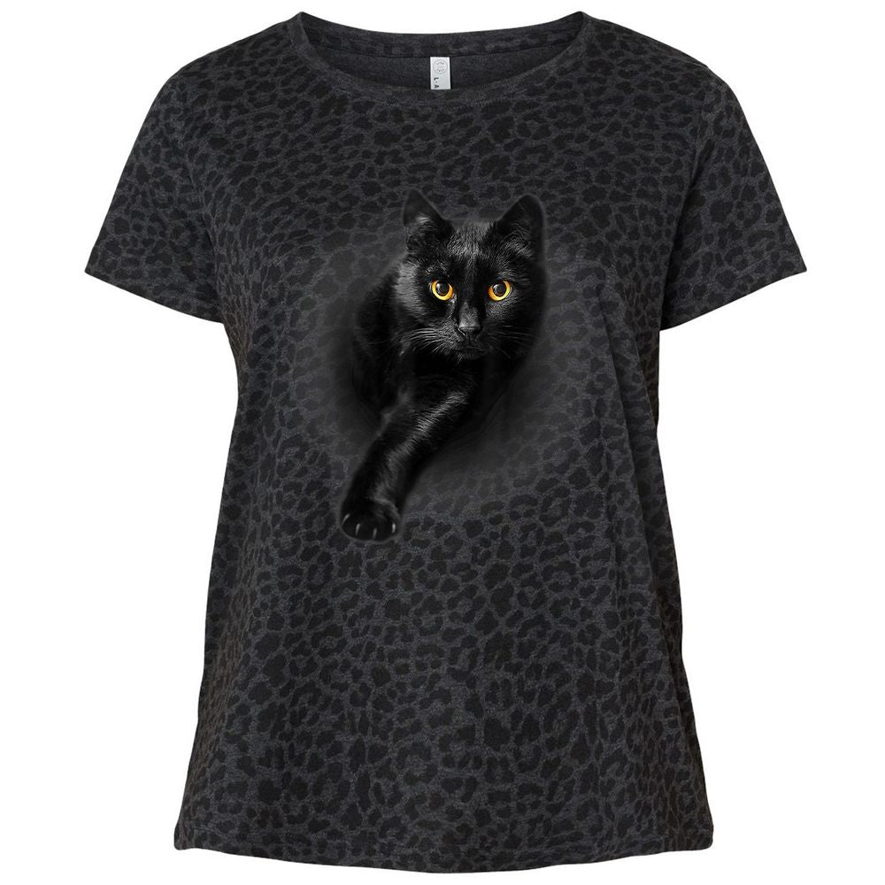 Ladies Curvy Jersey - SRVQXVNL - Black Leopard - 11