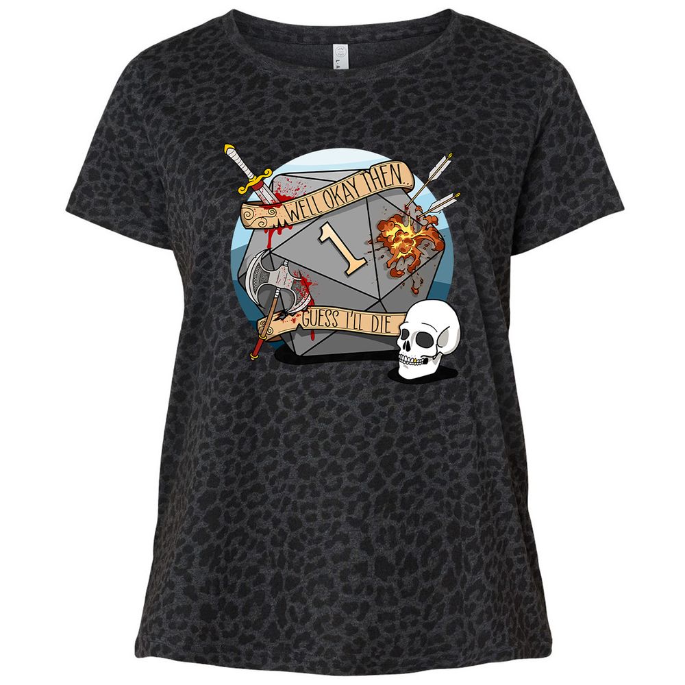 Ladies Curvy Jersey - QCPN7LWH - Black Leopard - 11