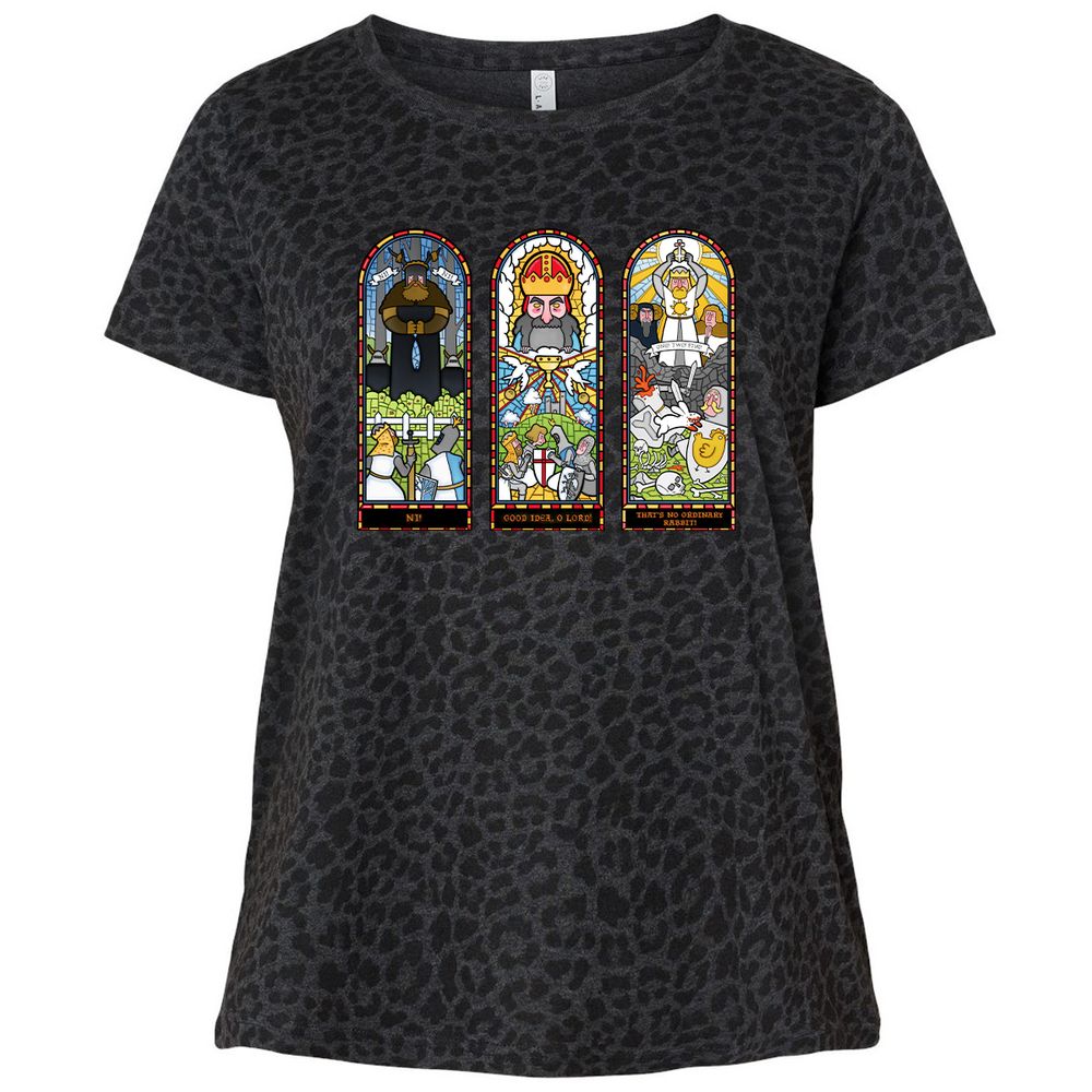 Ladies Curvy Jersey - ETBQ64FU - Black Leopard - 11