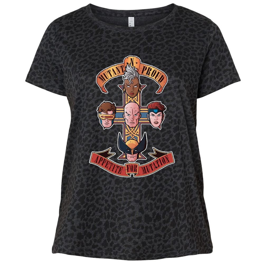 Ladies Curvy Jersey - 69HQYBRP - Black Leopard - 11