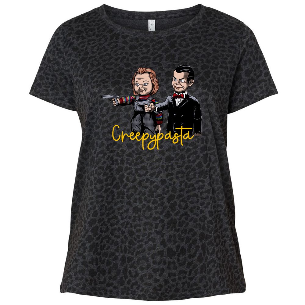 Ladies Curvy Jersey - X5GWXM93 - Black Leopard - 11