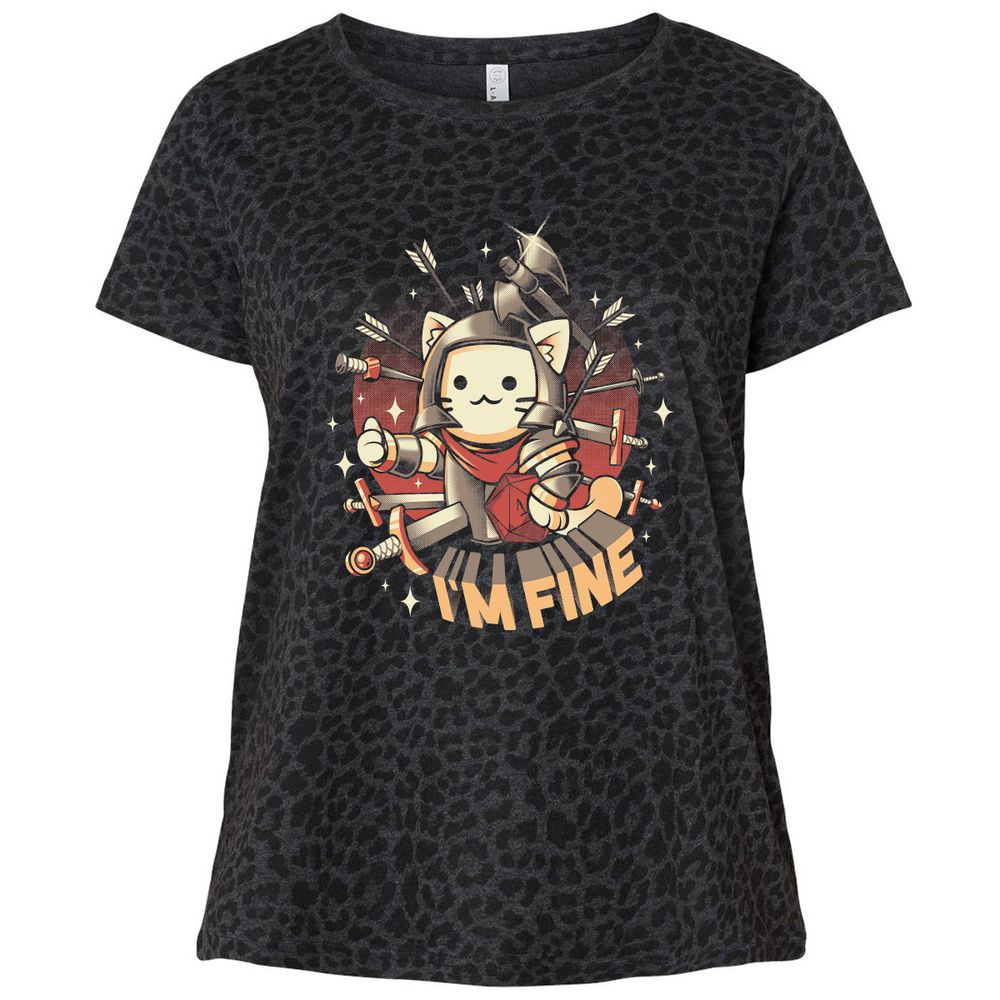 Ladies Curvy Jersey - ZMK5VT66 - Black Leopard - 11