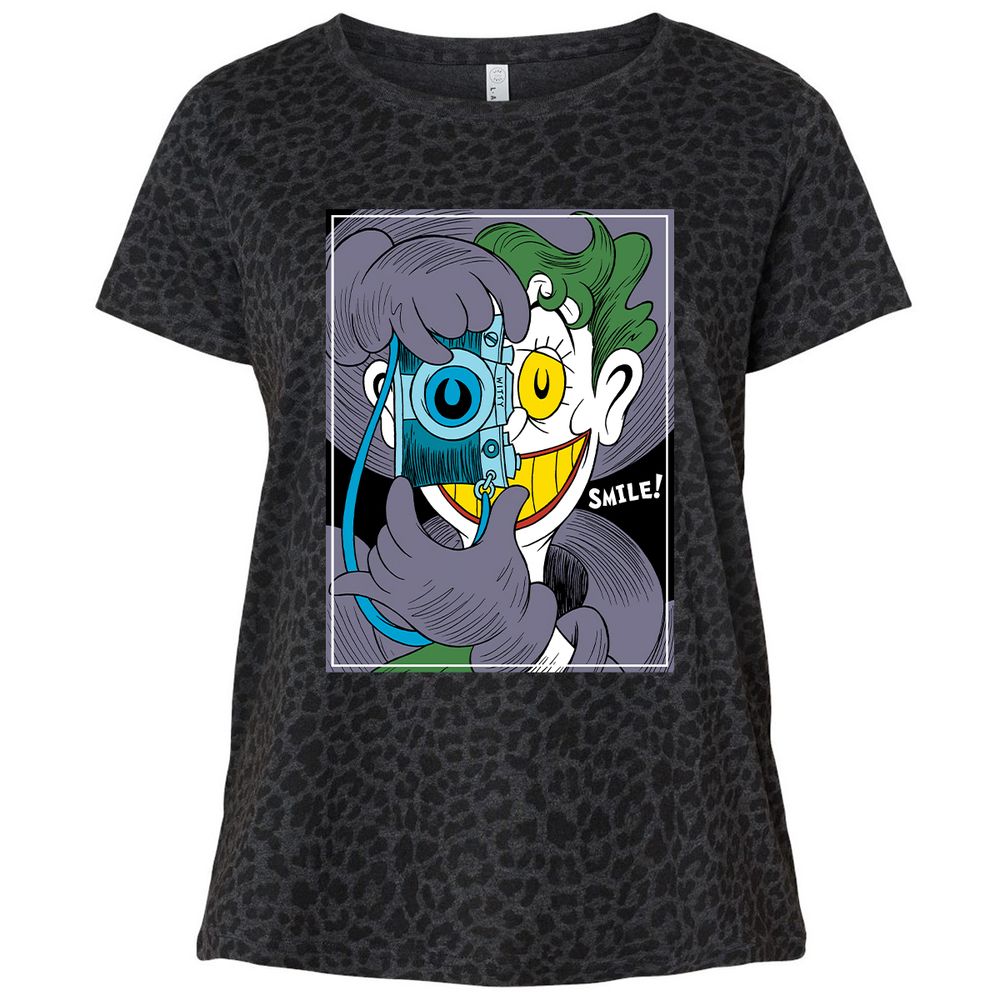 Ladies Curvy Jersey - BG2E6E6Y - Black Leopard - 11